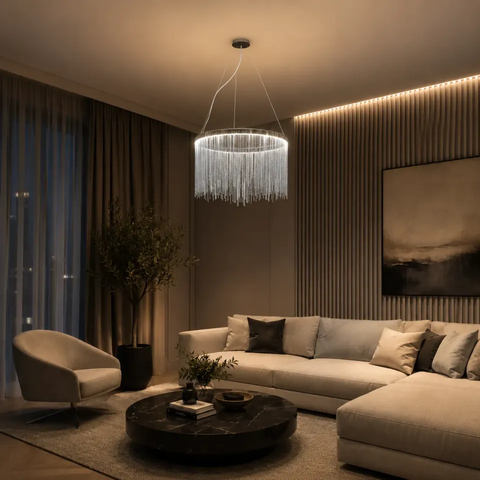 Alessandro Design Illumina Magnus lustra LED suspendata 38W argintie