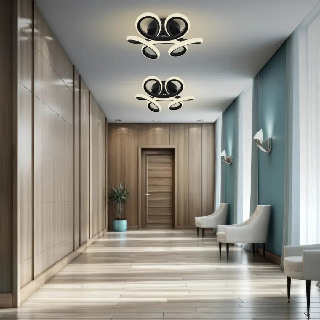 Alessandro Design VERTEX HELIX lustra LED neagra 65W