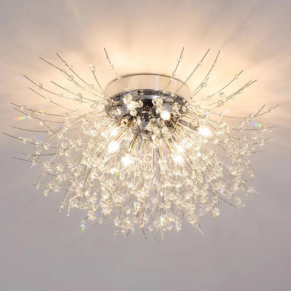 Alessandro Design RONDO Vivace lustra cristal 6xG9 argintie 50cm