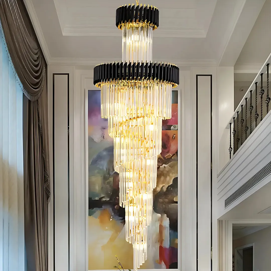 Alessandro Design CC900/600X1800 candelabru cristal auriu-negru 27xE14
