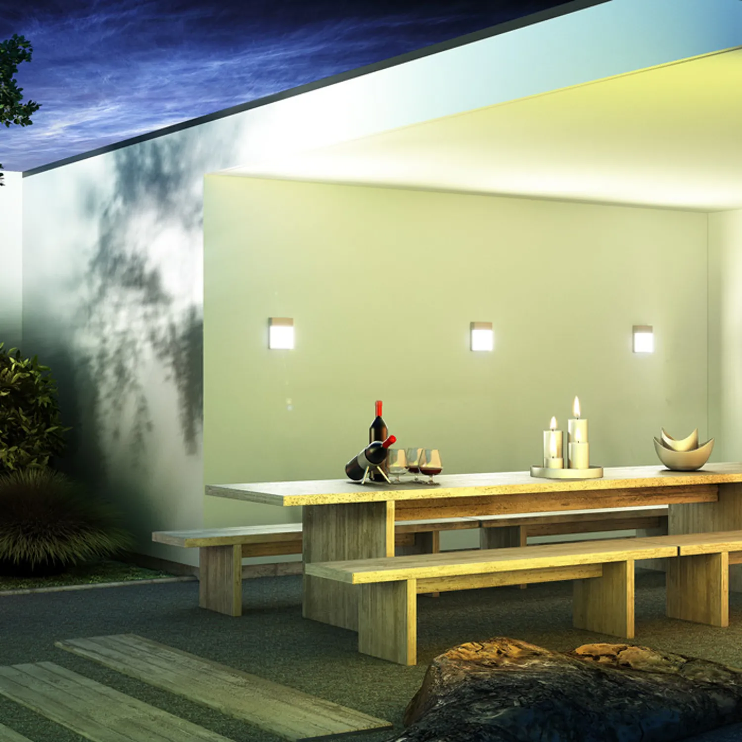 rendl light studio Veria lampa exterior LED gri argintiu