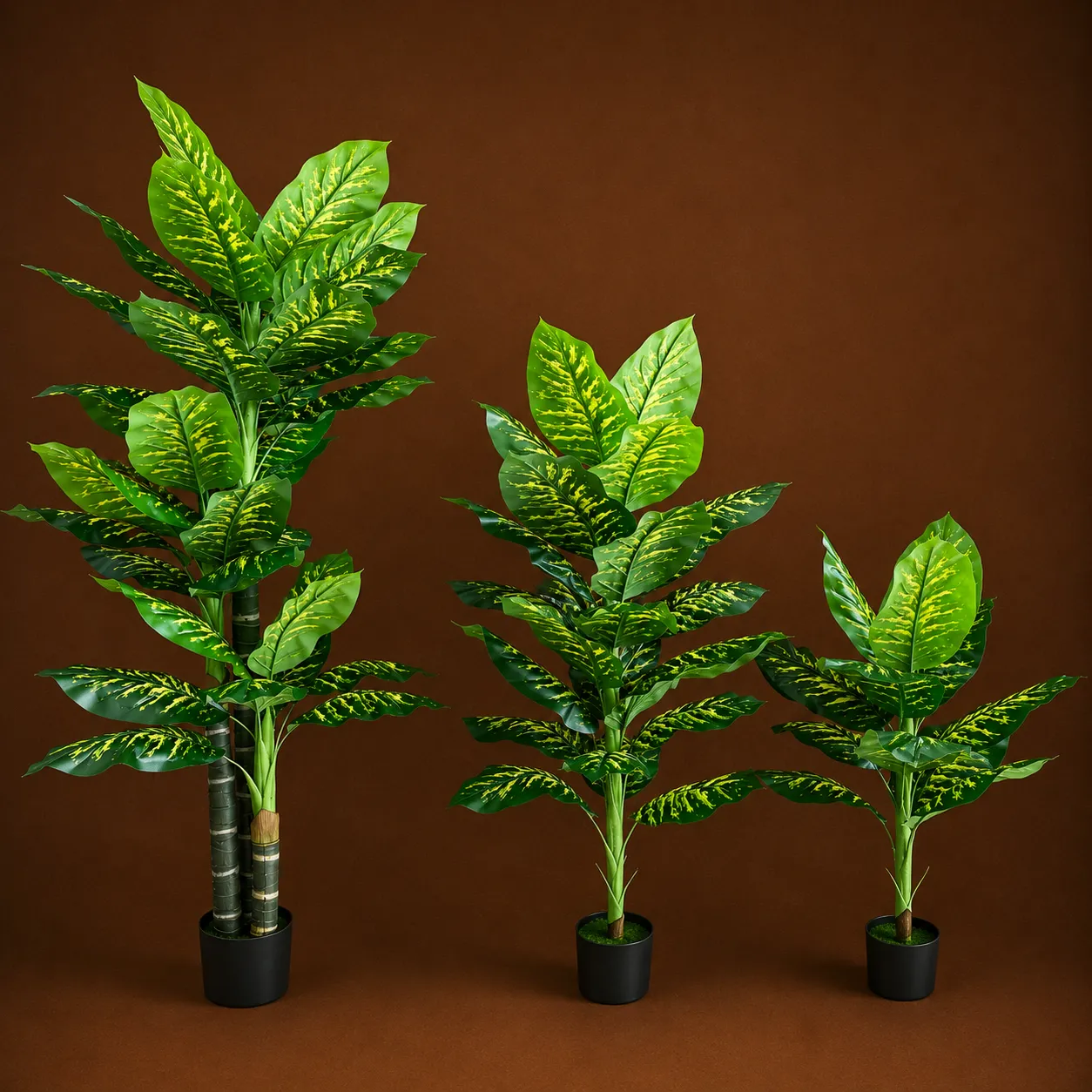 Alessandro Design Dieffenbachia plantă artificială 100cm verde ghiveci