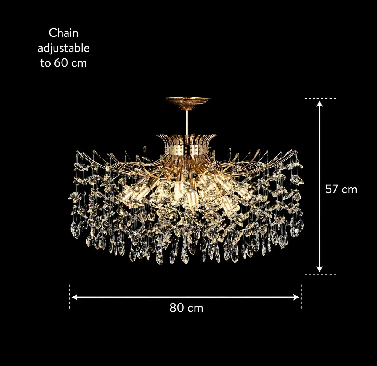 Alessandro Design Prowes Regalis candelabru 14xE14 D80 auriu