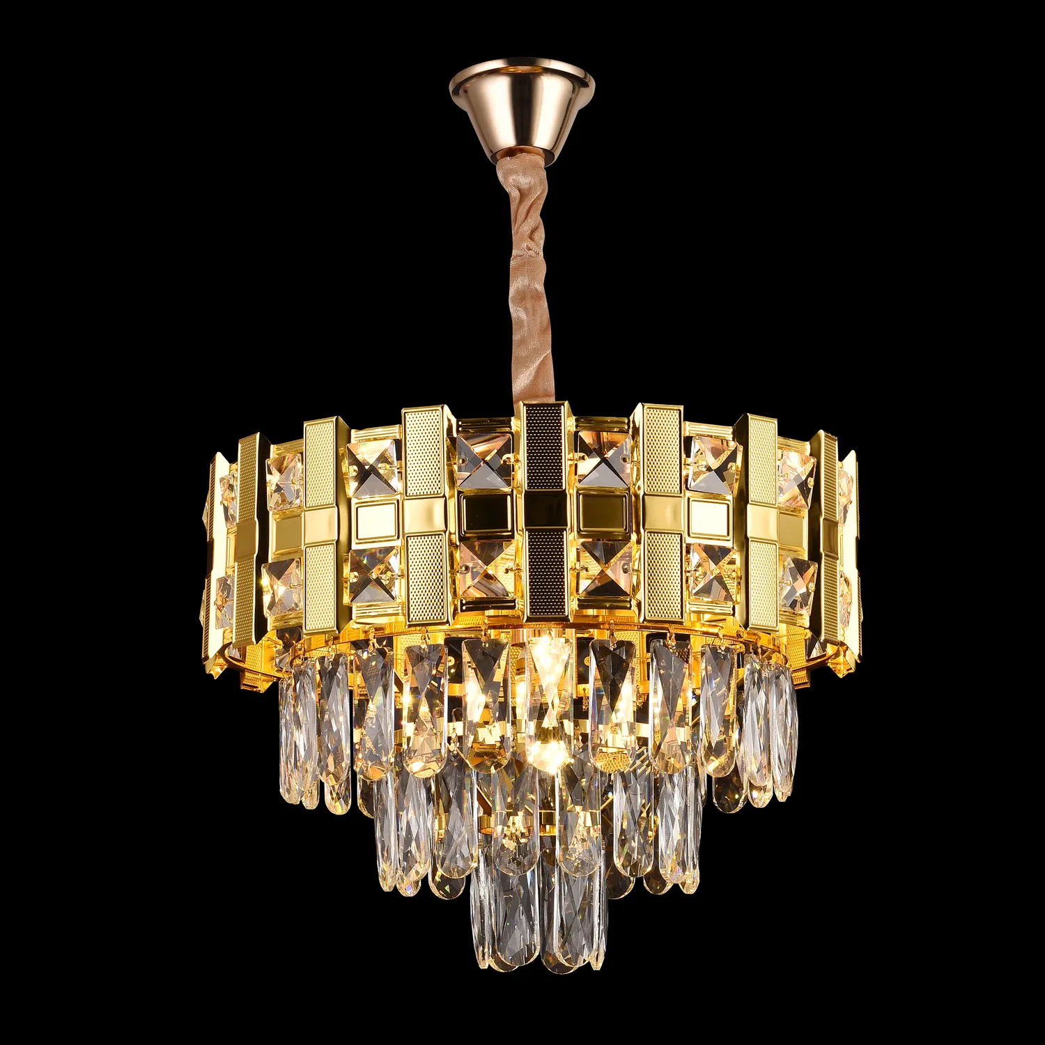 Alessandro Design Bran Nobile 5xE14 candelabru cristal auriu 40cm
