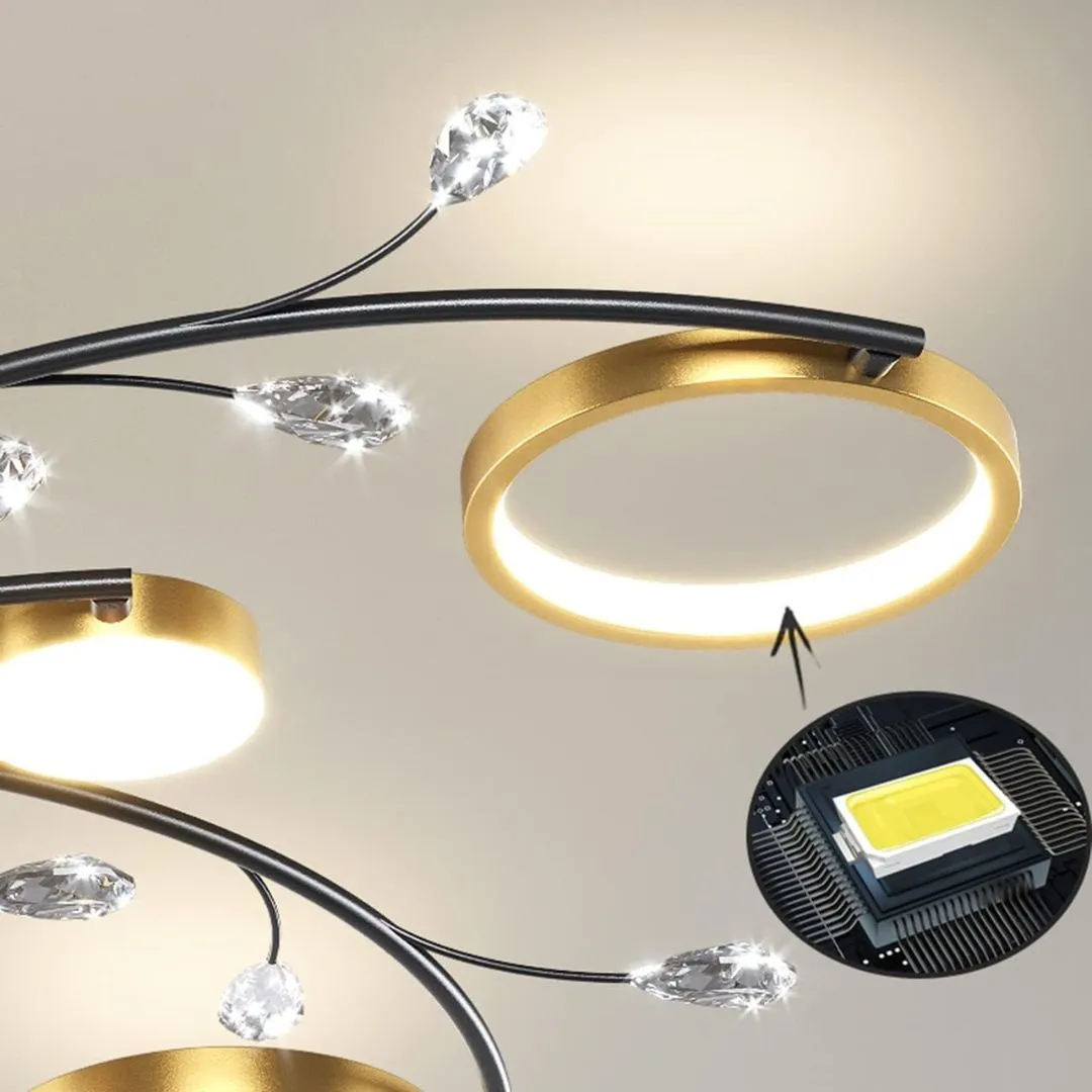 Alessandro Design Karina Lustra LED Aurie 65W cu Telecomanda