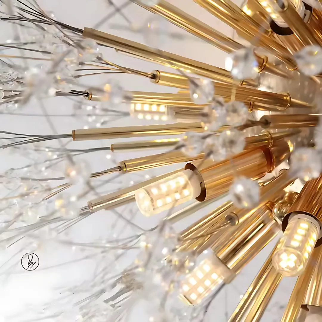 Alessandro Design Rondo Vivace candelabru cristal 60cm 8xG9 auriu