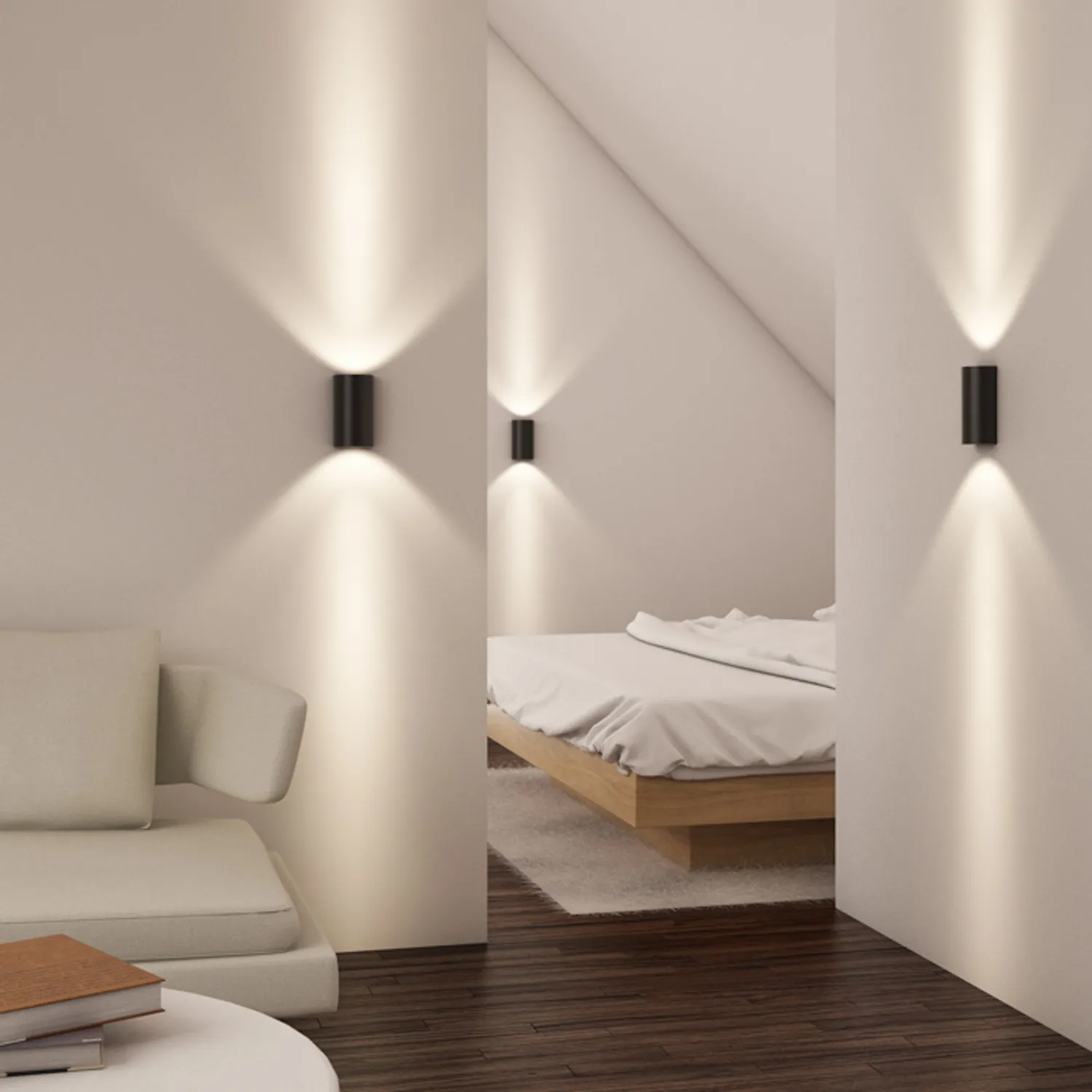 Rendl Light Studio Daffy aplică LED neagră Up-Down exterior