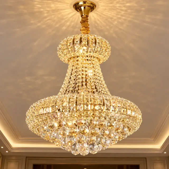 Alessandro Design CASTRUM Magno candelabru cristal auriu 11xE14