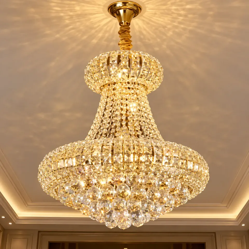Alessandro Design CASTRUM Magno candelabru cristal auriu 11xE14