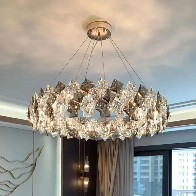 Arian candelabru cristal auriu 8xE27 60cm