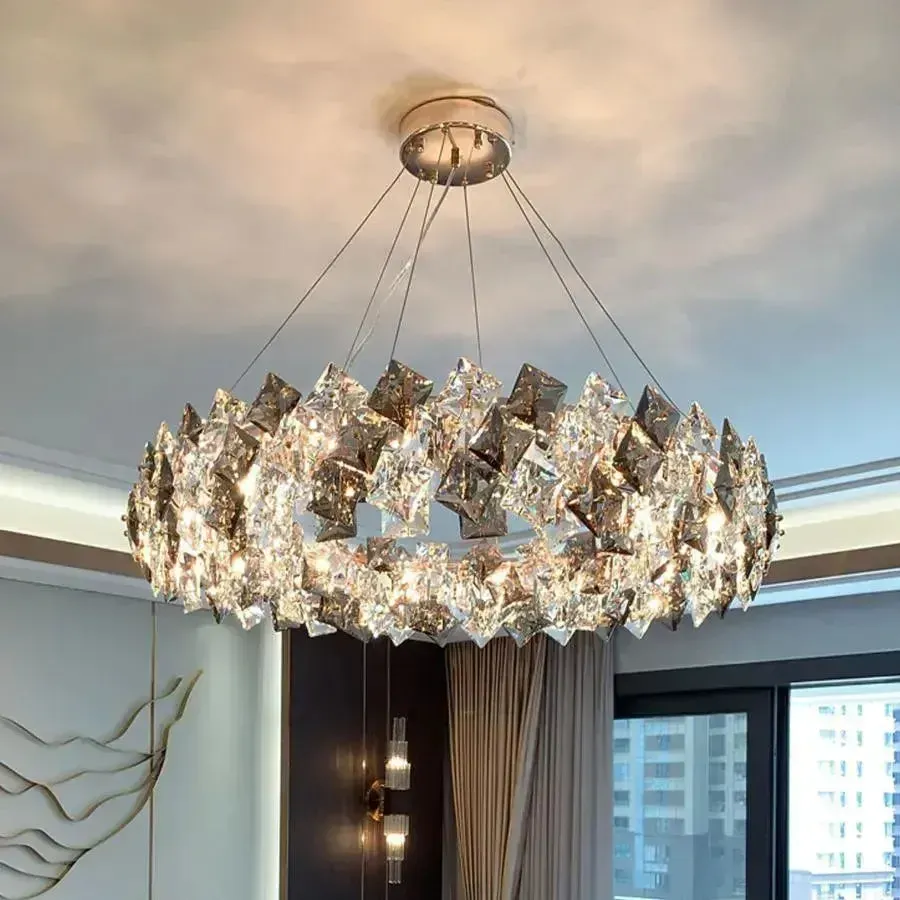 Arian candelabru cristal auriu 8xE27 60cm
