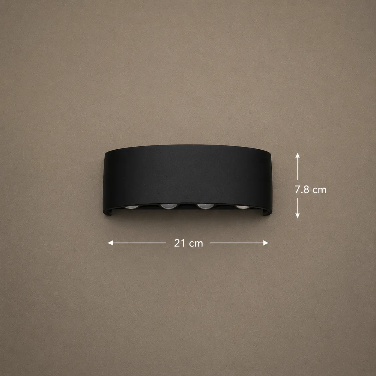Alessandro Design Ellis aplica LED exterior neagra 8W calda