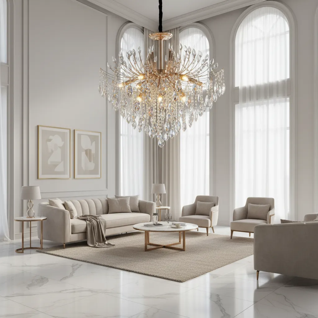 Alessandro Design Palermo Regalis candelabru cristal auriu 80cm