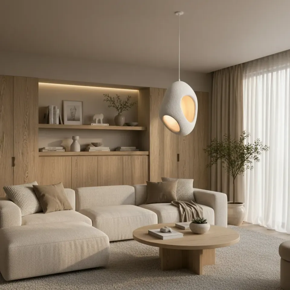 Alessandro Design Foamer Magno lustră E27 albă 57 cm
