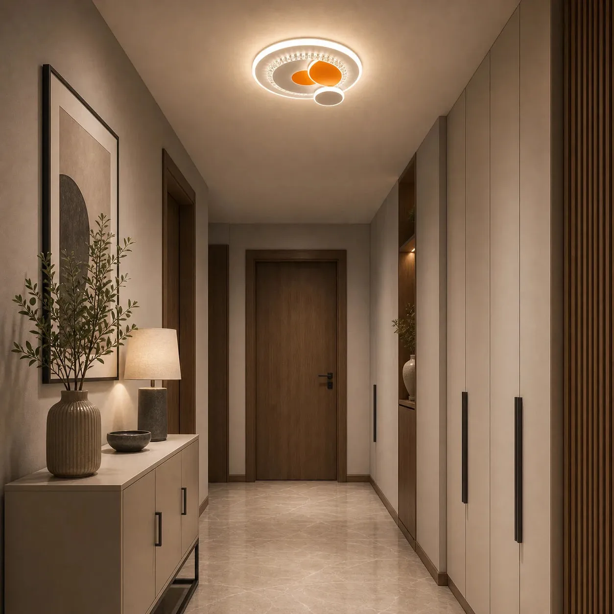 Alessandro Design HelioX lustra LED 40W alba 4 cercuri