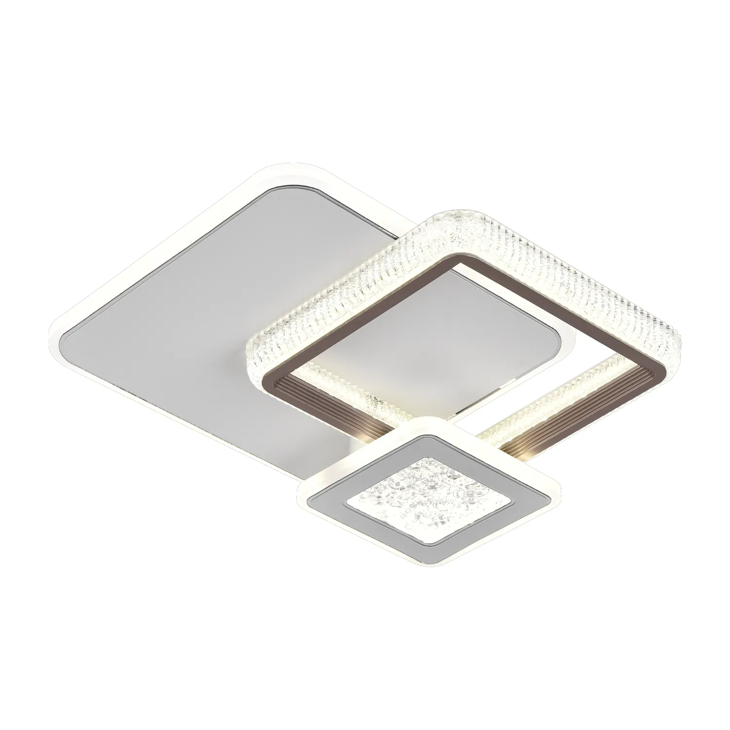 Alessandro Design Nyxora lustră LED 51W 3 pătrate albă