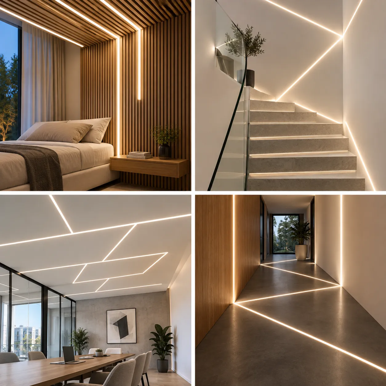 Alessandro Design profil aluminiu LED incastrat alb 300cm