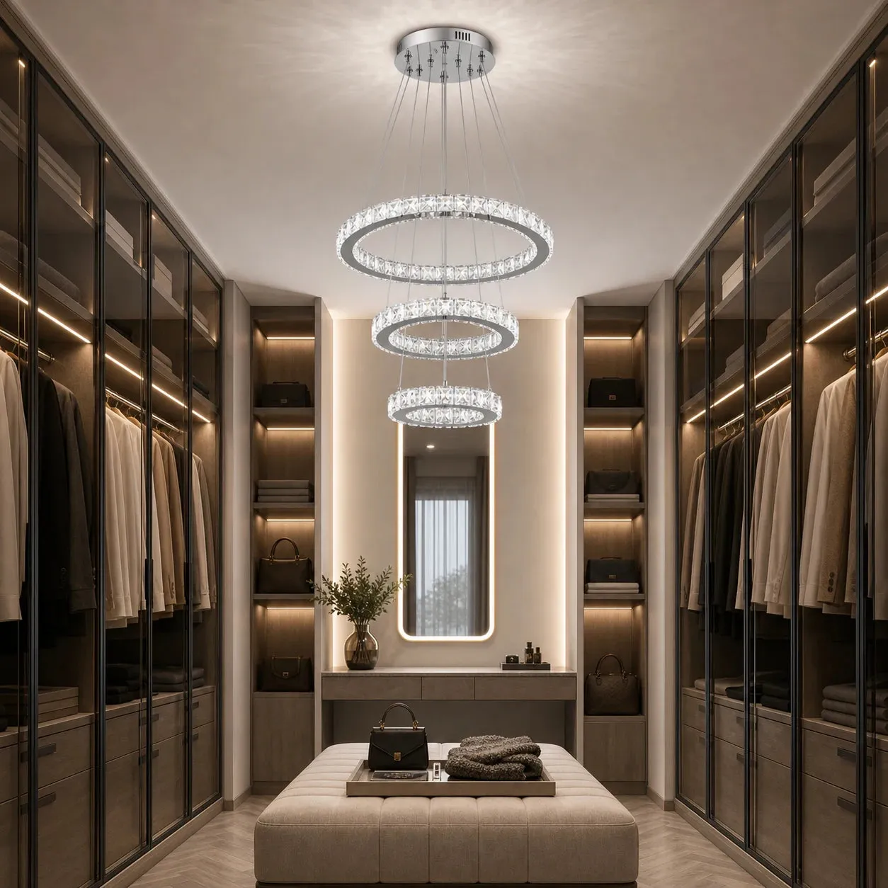Alessandro Design PRISM LUMORA lustra LED 63W crom 3 cercuri