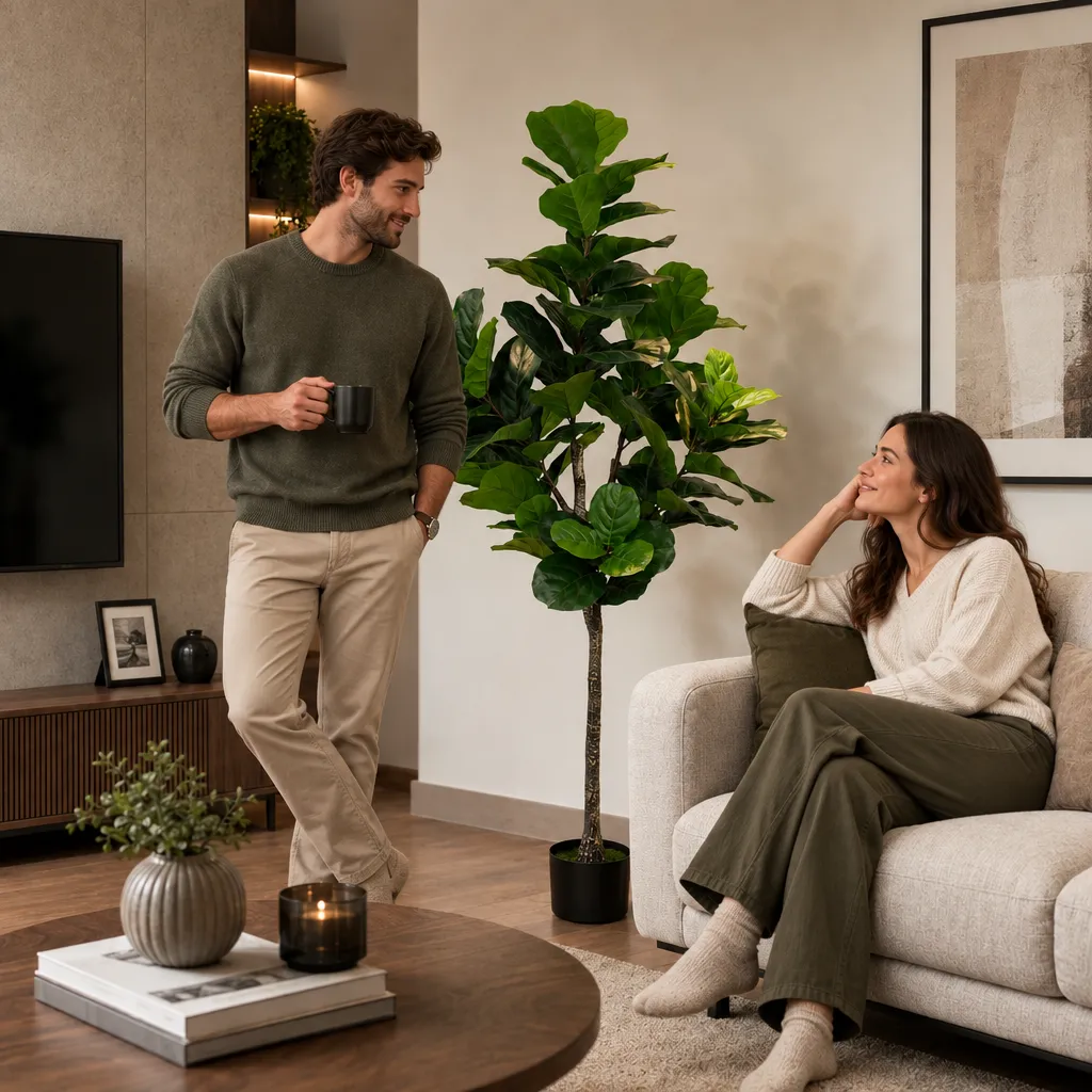 Alessandro Design Ficus planta artificiala 180cm verde cu ghiveci
