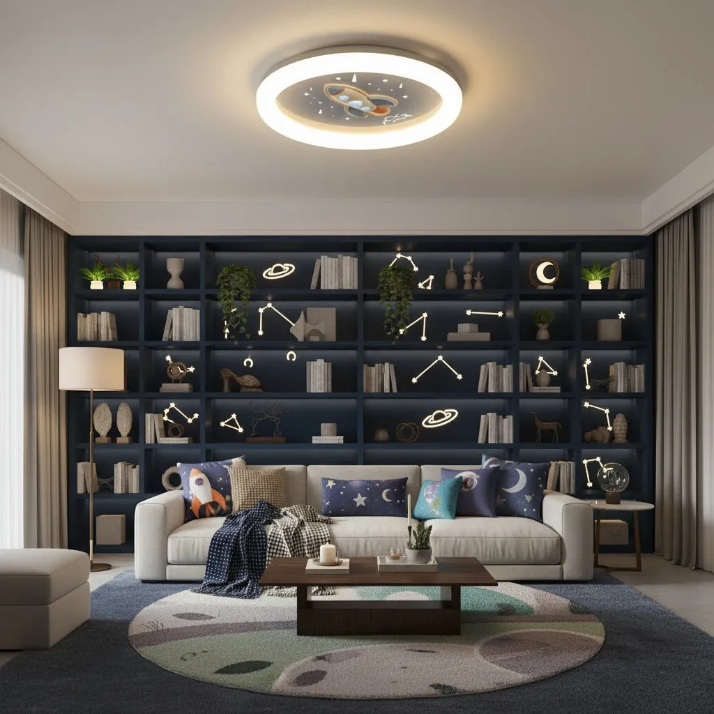 Alessandro Design ROCKET lustra LED alba 49W 49cm copii
