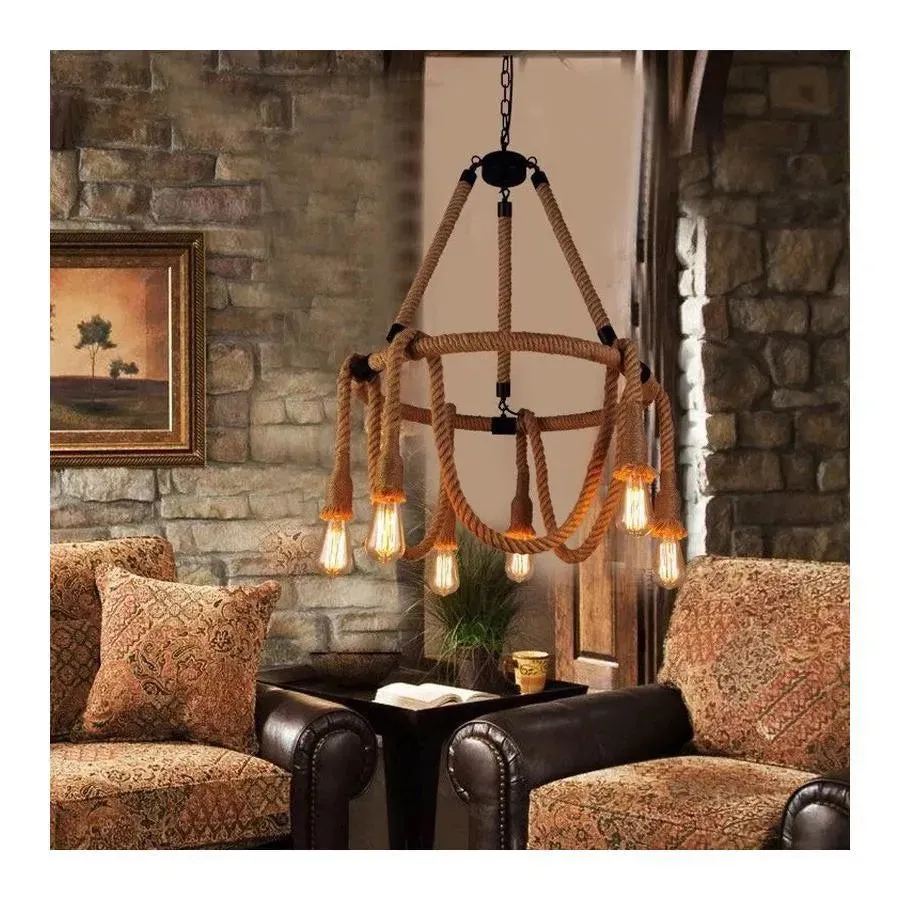 Alessandro Design Rustic lustra suspendata sfoara 6xE27 circulara