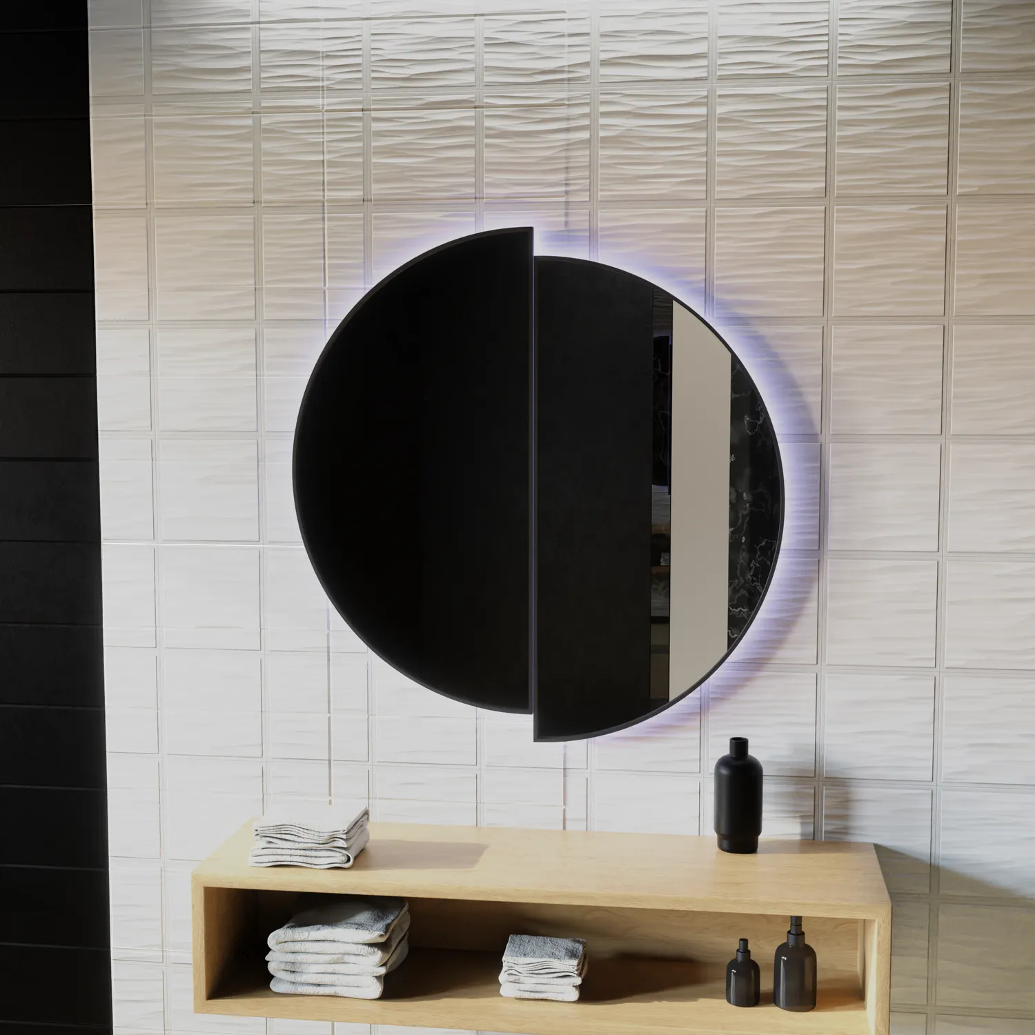 Alessandro Design Mariah oglinda LED 60x60cm touch dezaburire