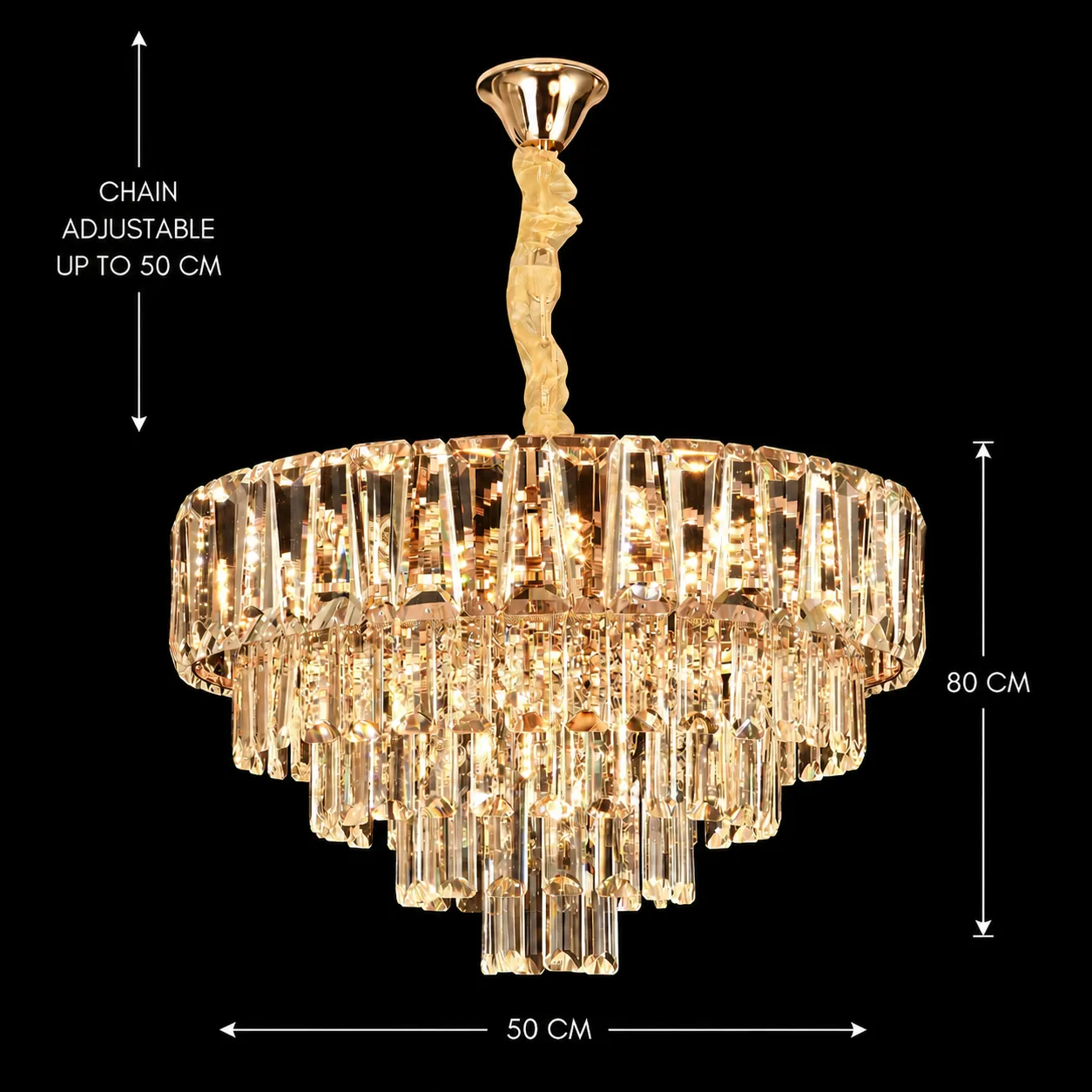 Alessandro Design VALMONT Eleganza candelabru cristal 8xE14 auriu