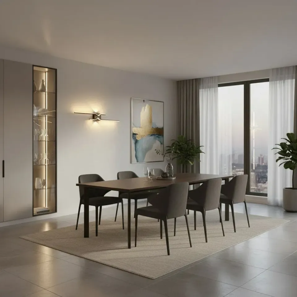 Alessandro Design Feng 19W aplica LED neagra 60cm