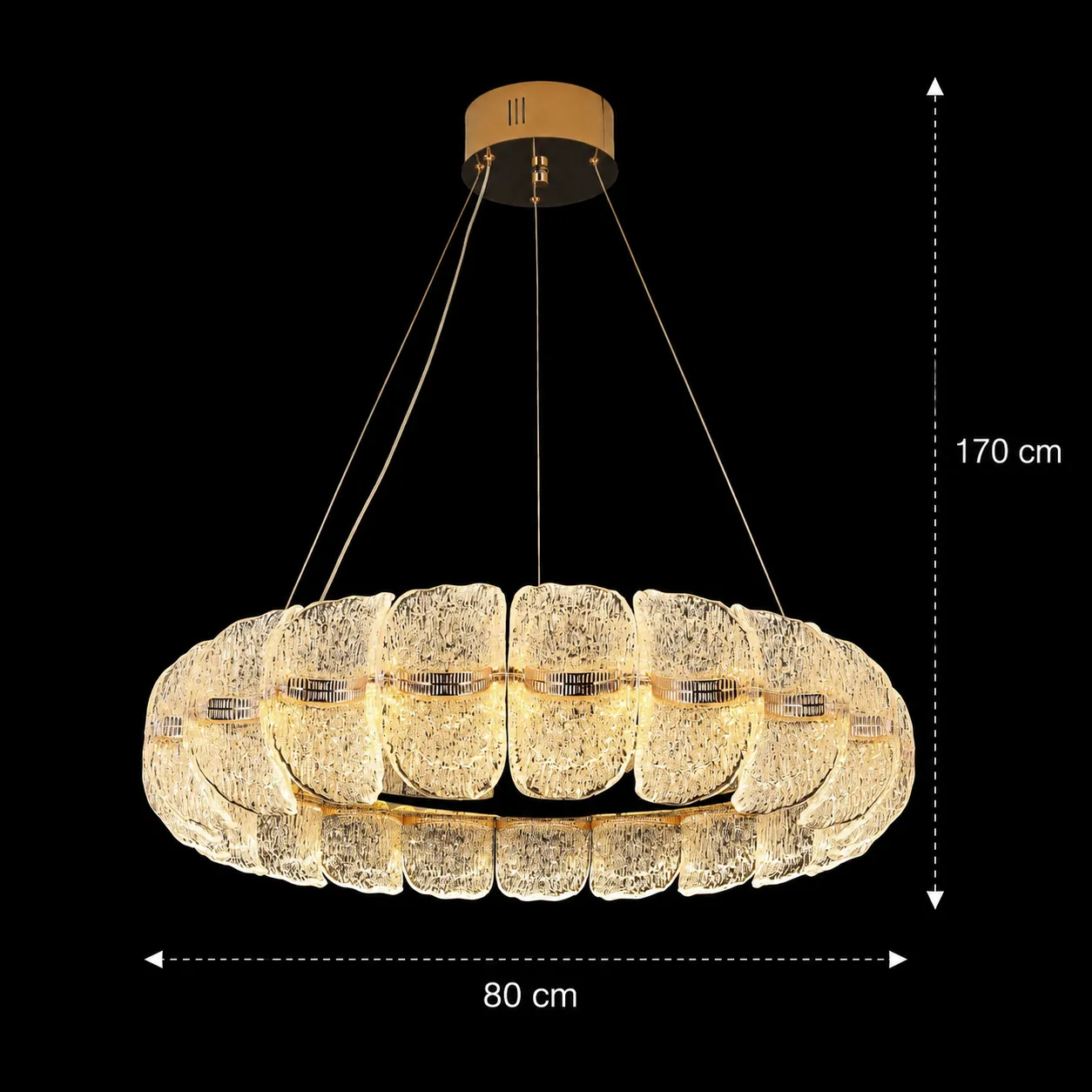 Alessandro Design MAYON Supremo candelabru LED auriu 80x80