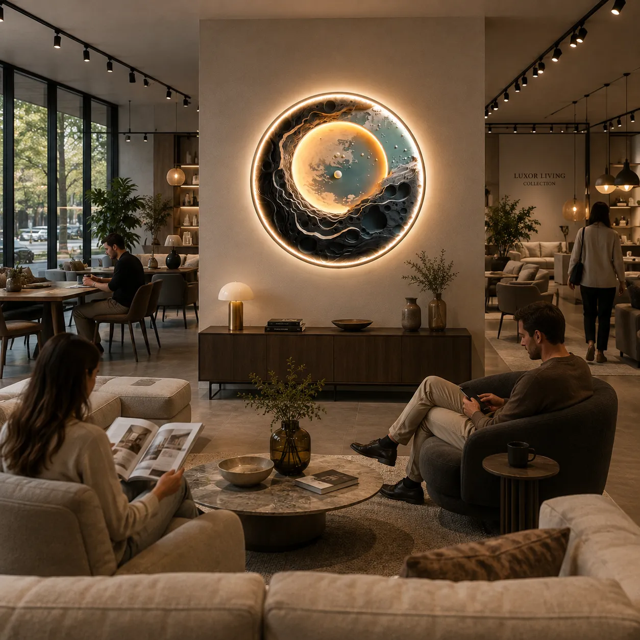 Alessandro Design Blue Planet tablou LED 80cm lumina neutra