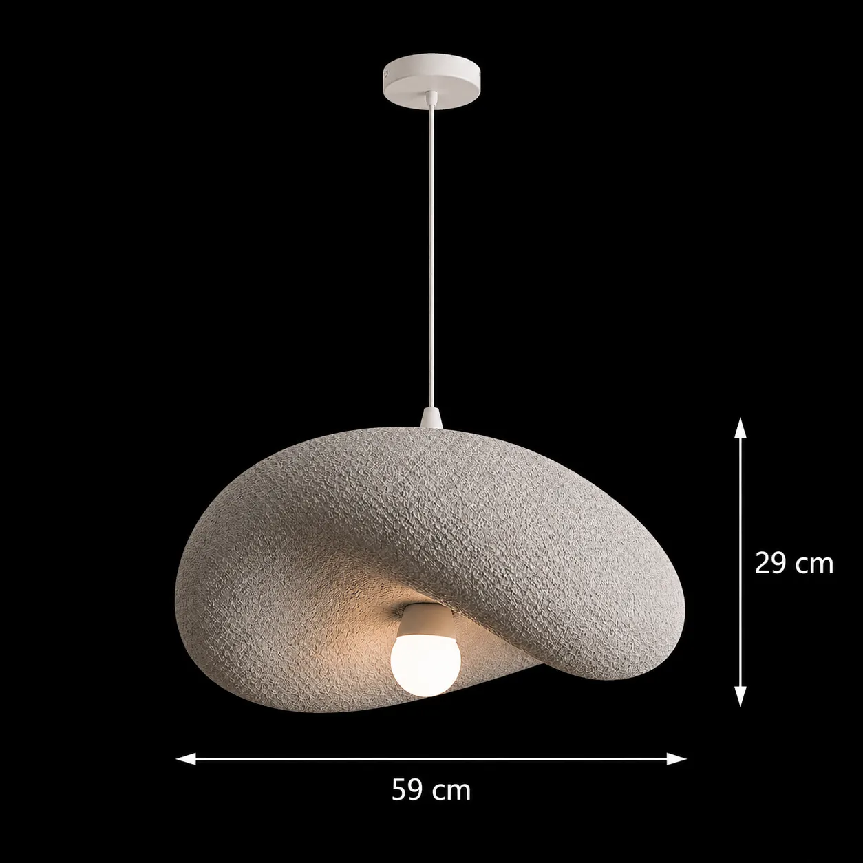Alessandro Design Foamer Magno lustra 59cm gri E27 reglabila