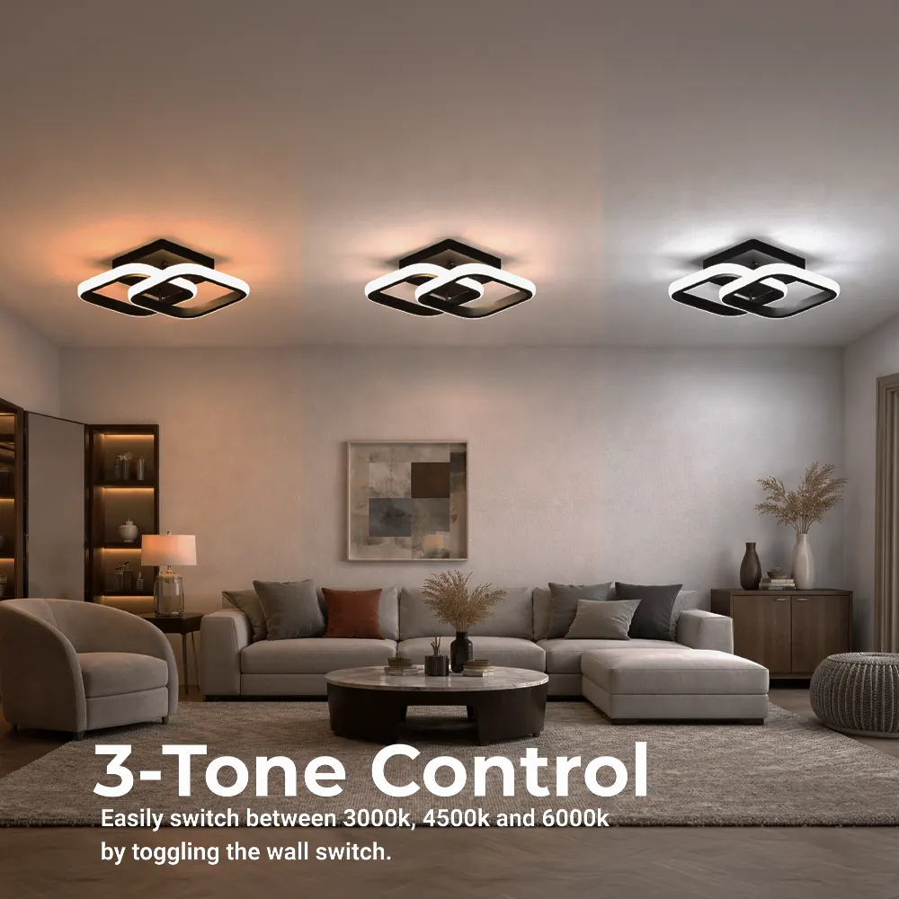 Alessandro Design VERTEX Matrix lustra LED 48W negru 2 romburi