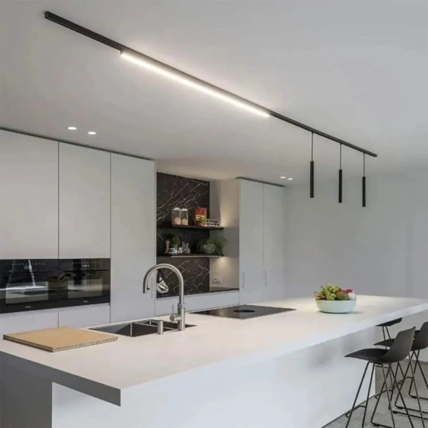 Alessandro Design șină magnetică încastrată 3m neagră
