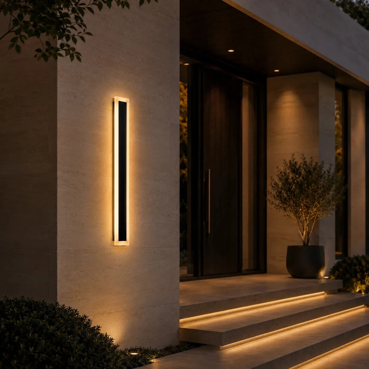 Mack aplica LED exterior 30cm 4W neagra IP65 liniara