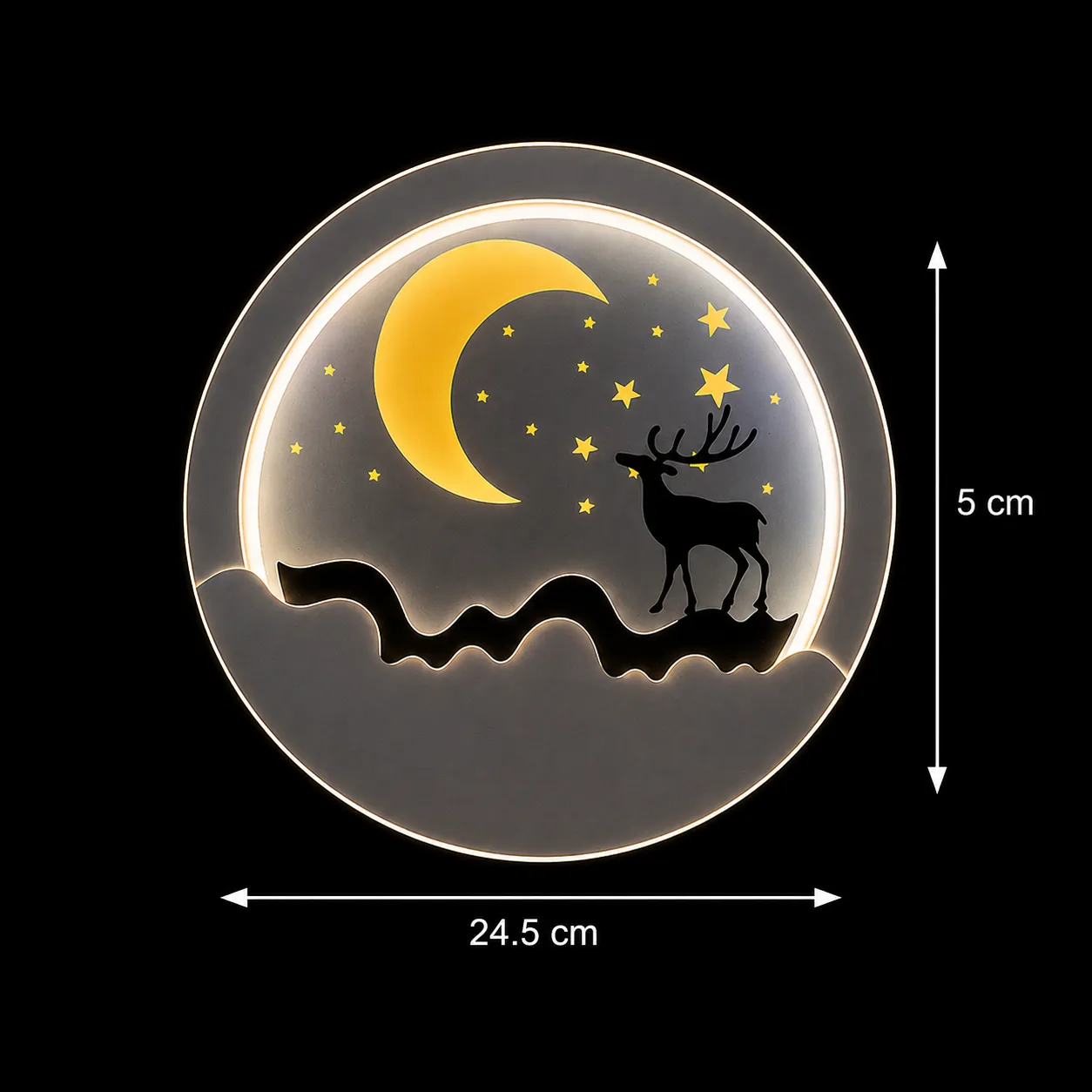 Alessandro Design Noctra aplică LED 44W neagră 3 culori