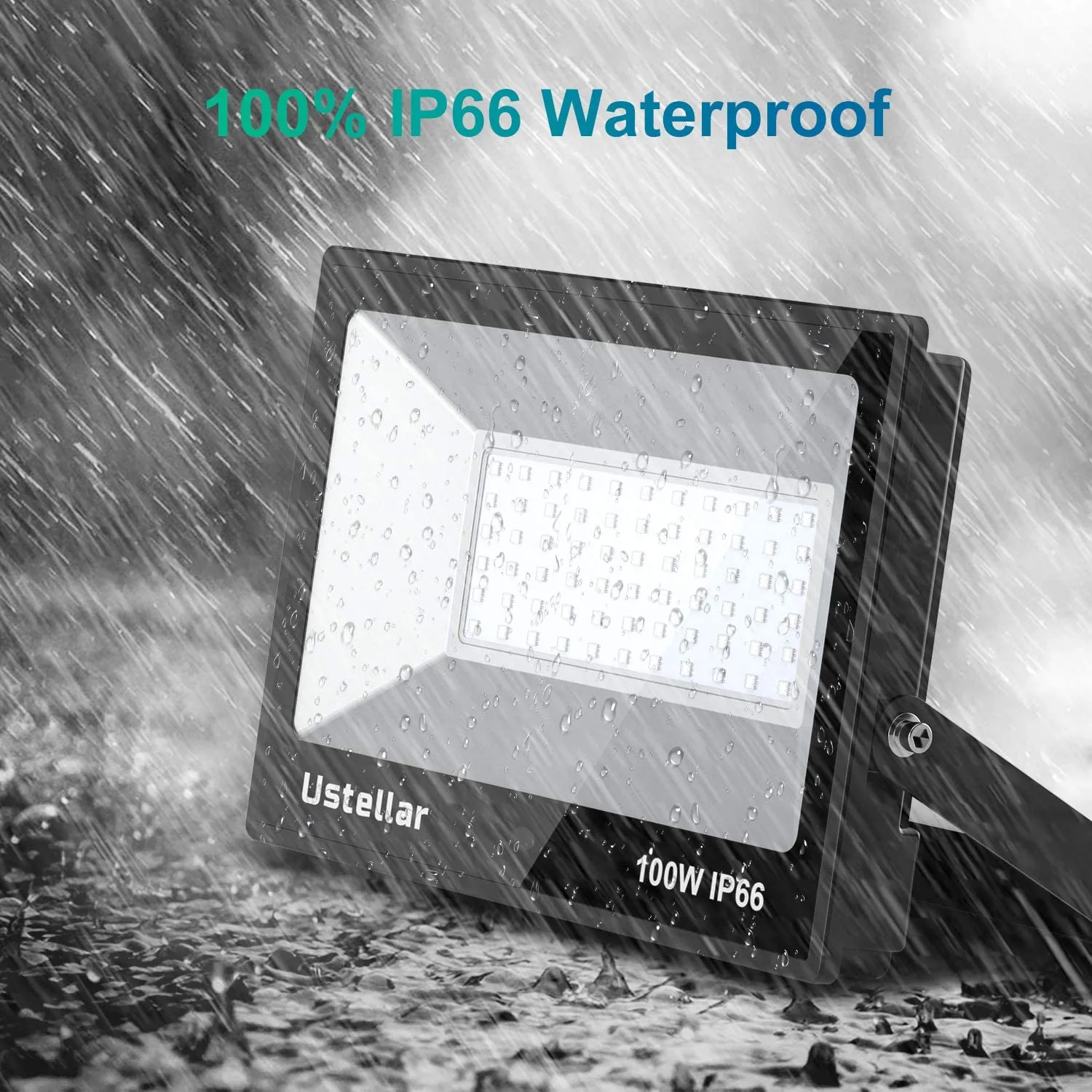 Ustellar 100W proiector LED RGB exterior gradina telecomanda