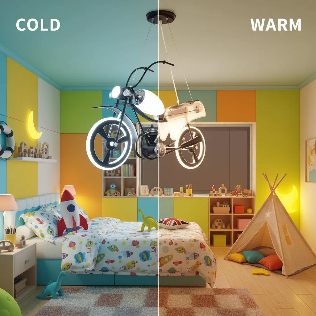 Alessandro Design Moto lustra LED copii motocicleta alb-negru
