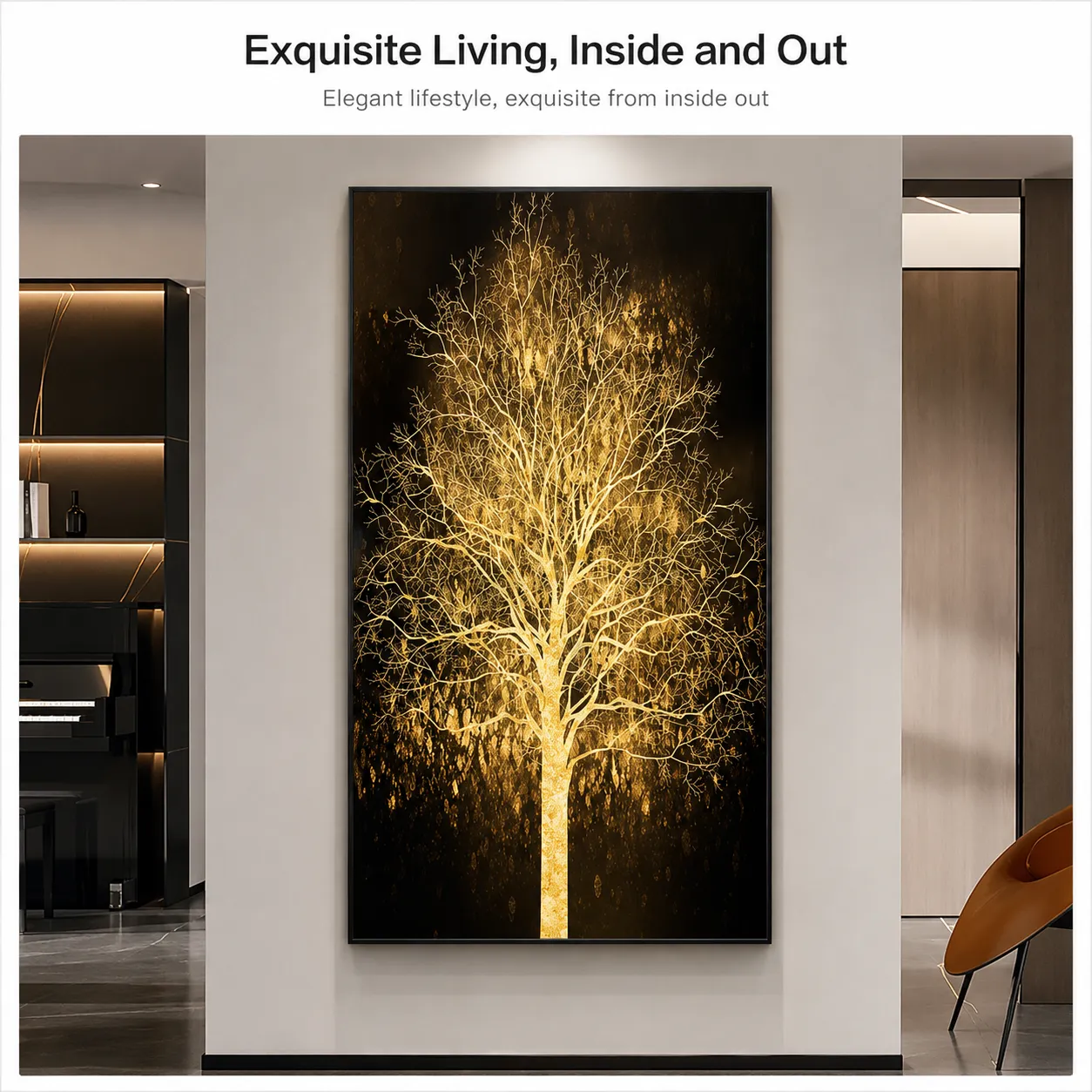 Alessandro Design Golden Tree tablou LED 60x120 cm 24W neutru