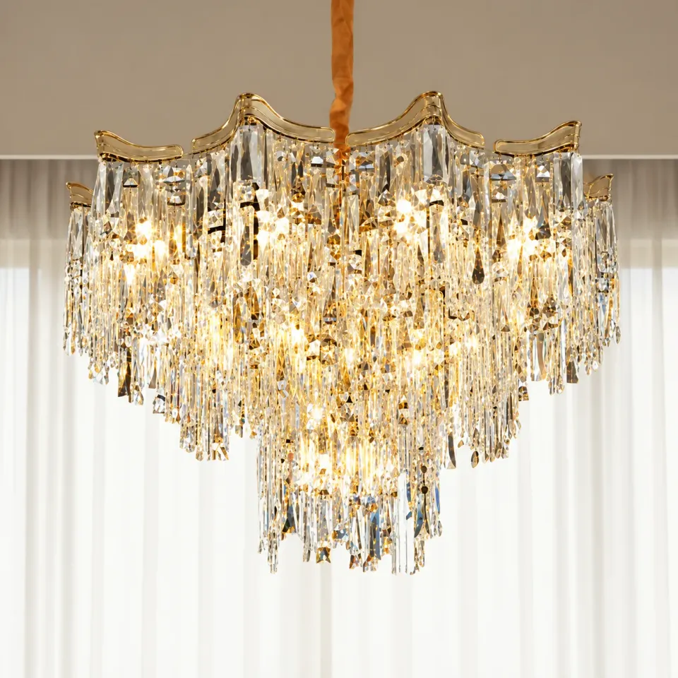 Alessandro Design Vetra Magno candelabru cristal auriu 10xE14