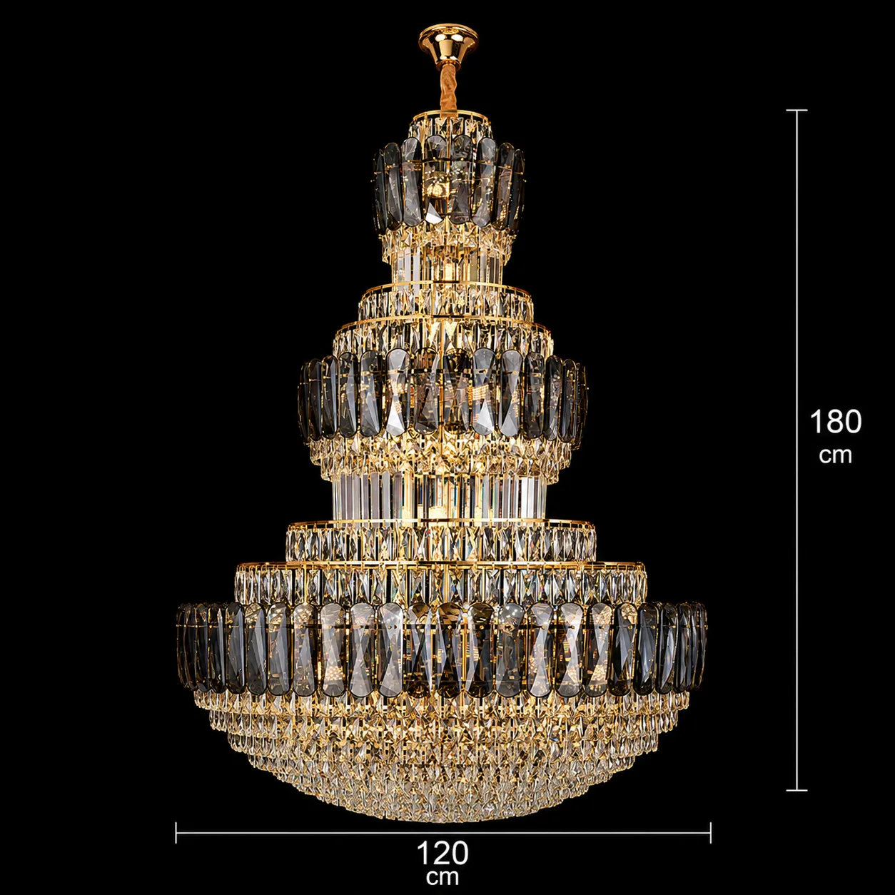 Alessandro Design TOUR Supremo candelabru cristal 63xE14 D120cm