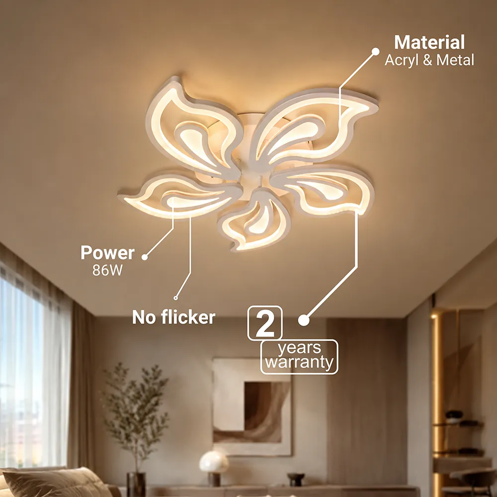 Alessandro Design LILY lustra LED alba 86W dimabila