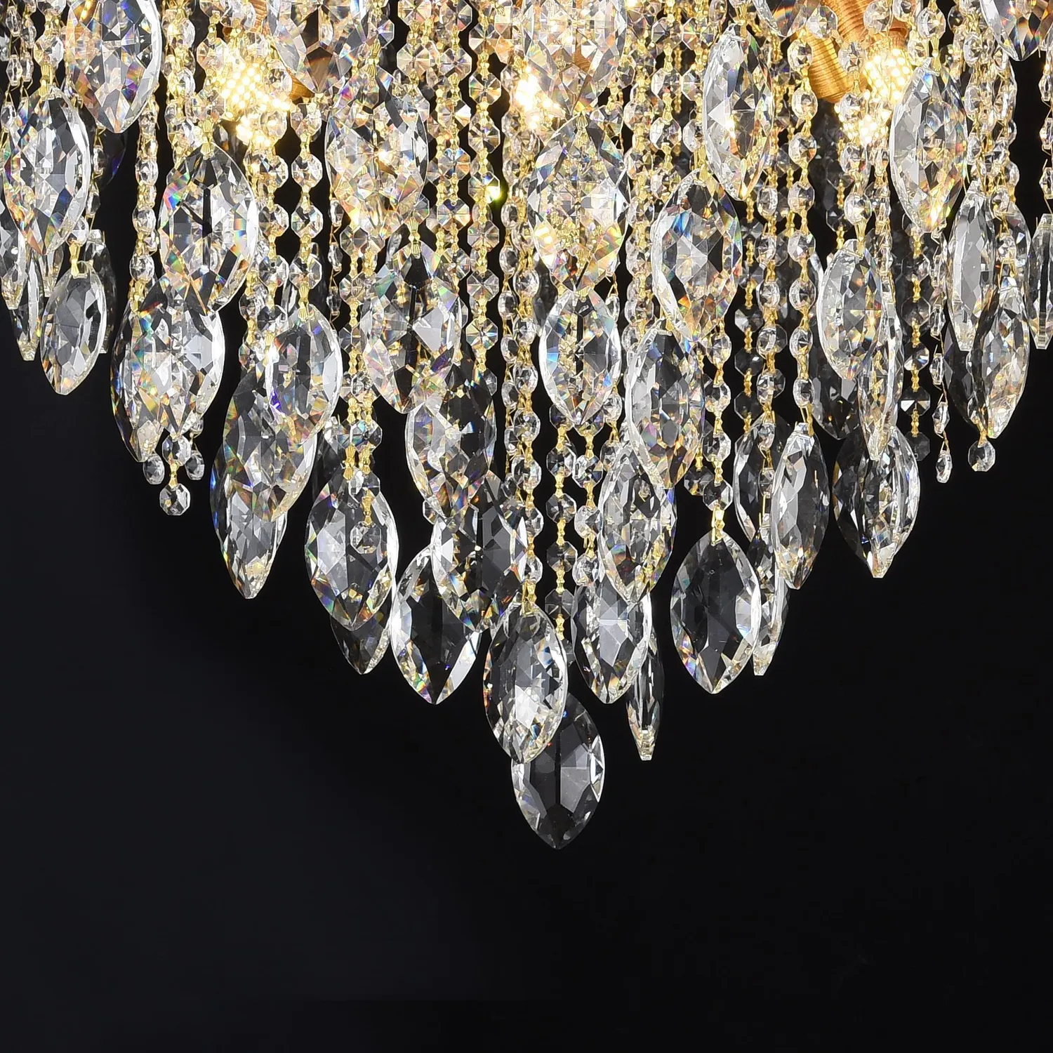 Alessandro Design Palermo Regalis candelabru cristal auriu 80cm