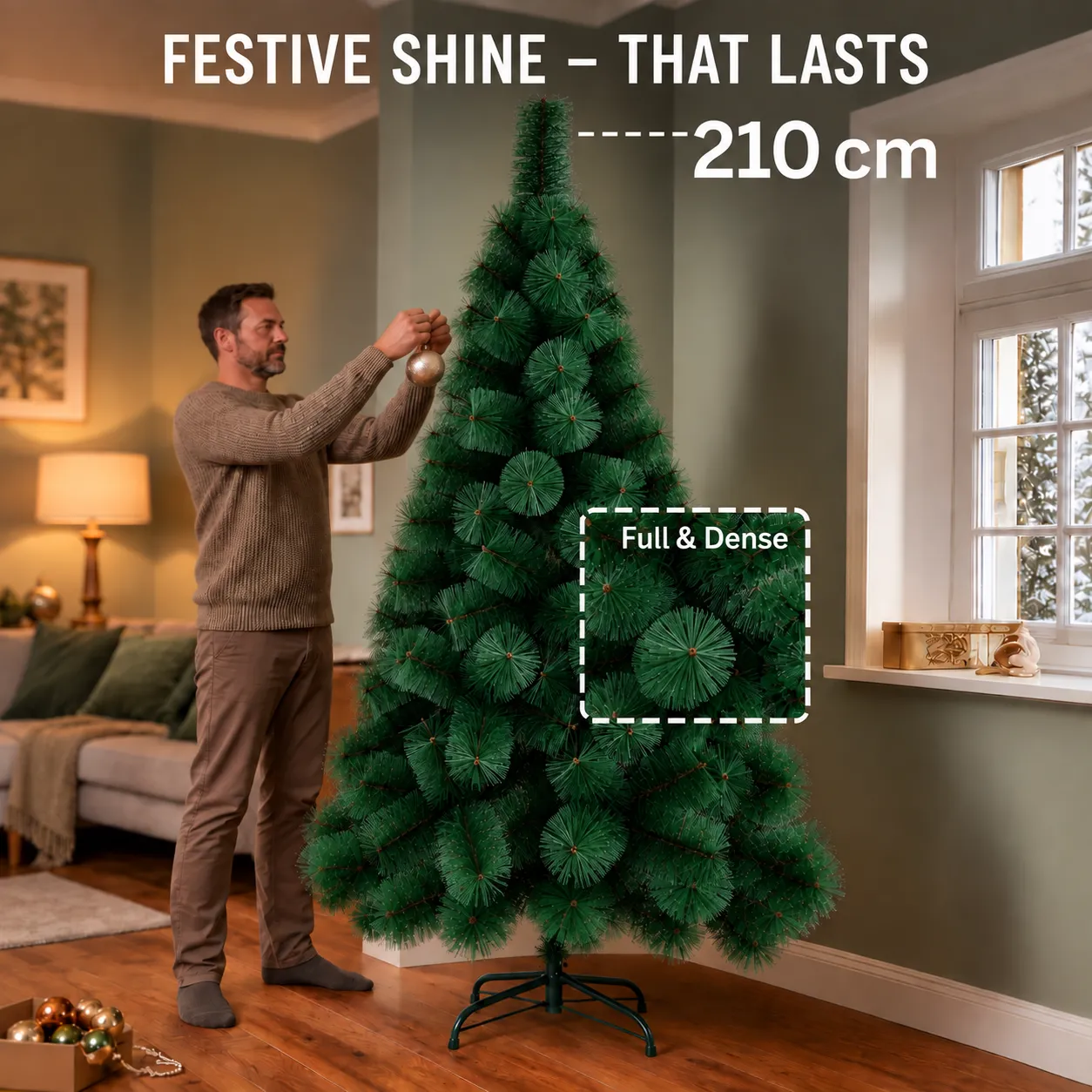 Alessandro Design Maniitsoq brad artificial verde 210cm