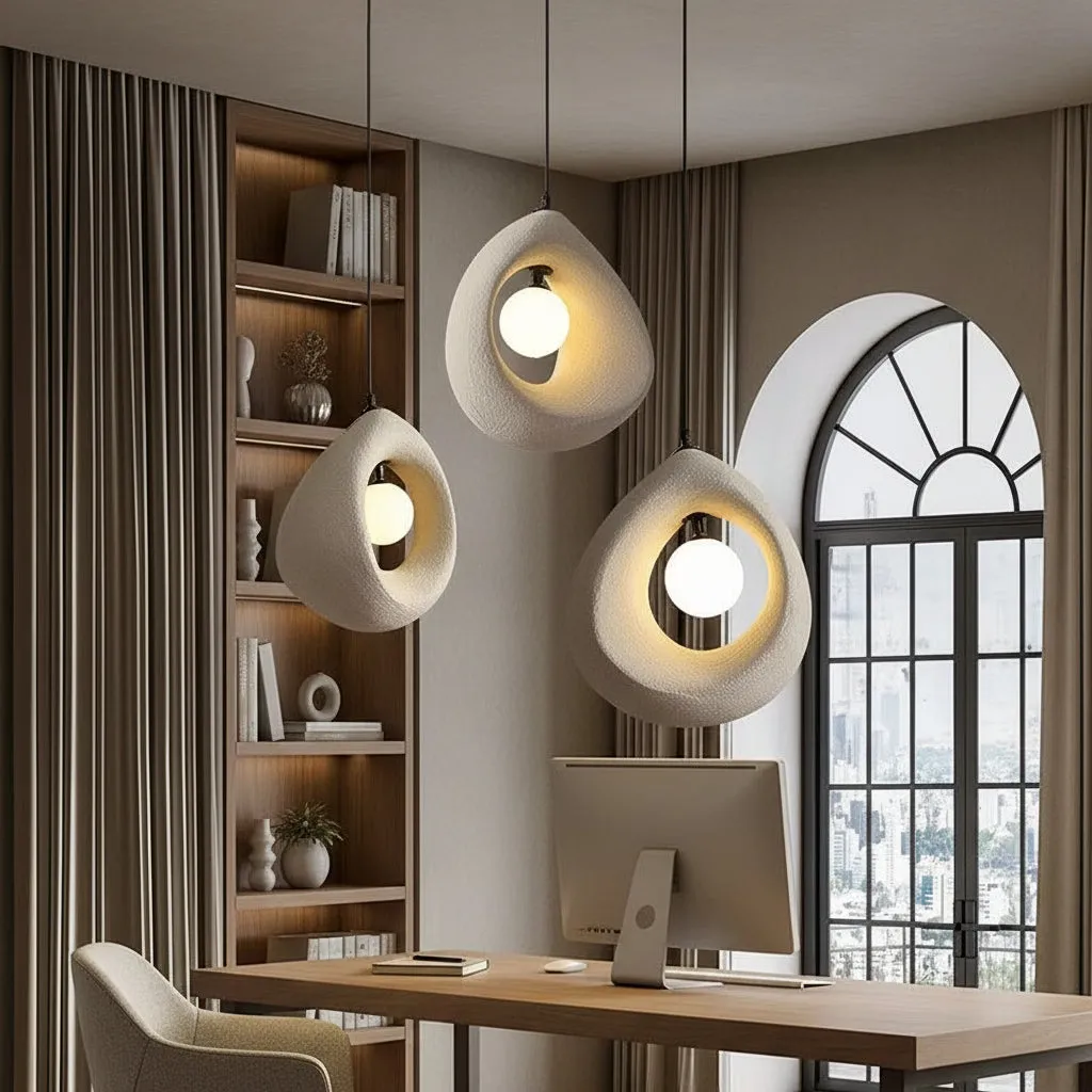 Alessandro Design Foamer lustra suspendata E27 alba 35cm