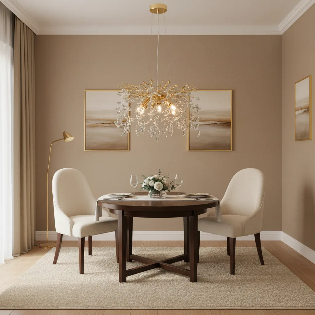 Alessandro Design Leaf Elegance candelabru cristal 6xE14 auriu