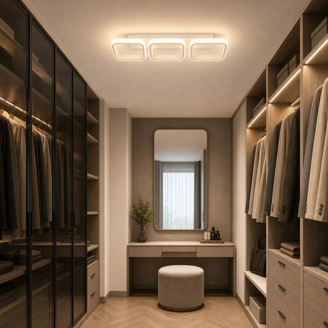 Alessandro Design VERTEX lustră LED albă 34W 3 pătrate