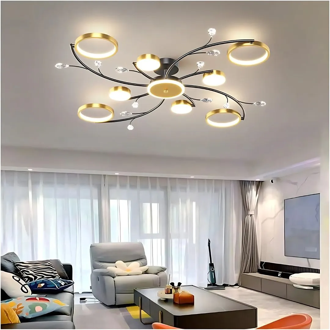 Alessandro Design Karina Lustra LED Aurie 65W cu Telecomanda