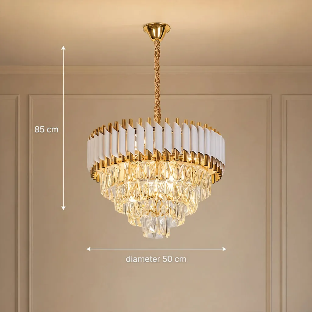 Alessandro Design Versailles Elegance candelabru cristal 8xE14 auriu