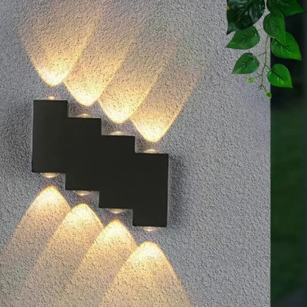 AX232 aplica exterior LED 8W neagra 3000K 8 surse