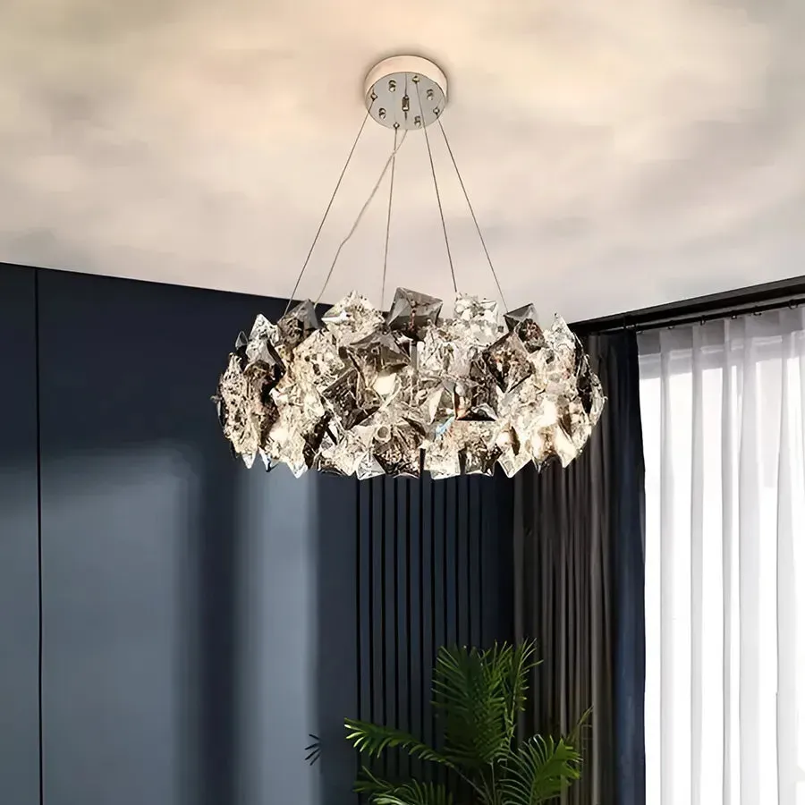 Alessandro Design Hara 9xE27 candelabru cristal crom lucios